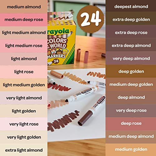 Foto 2 | Marcadores Crayola Colors Of The World Paquete de 24 - Venta Internacional