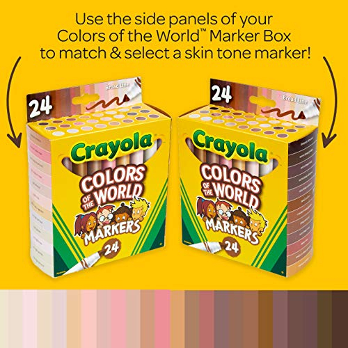 Foto 4 pulgar | Marcadores Crayola Colors Of The World Paquete de 24 - Venta Internacional