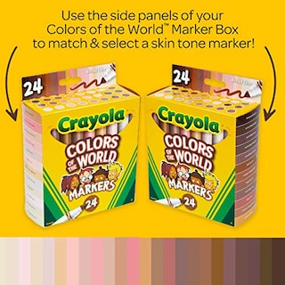 Foto 3 | Marcadores Crayola Colors Of The World Paquete de 24 - Venta Internacional