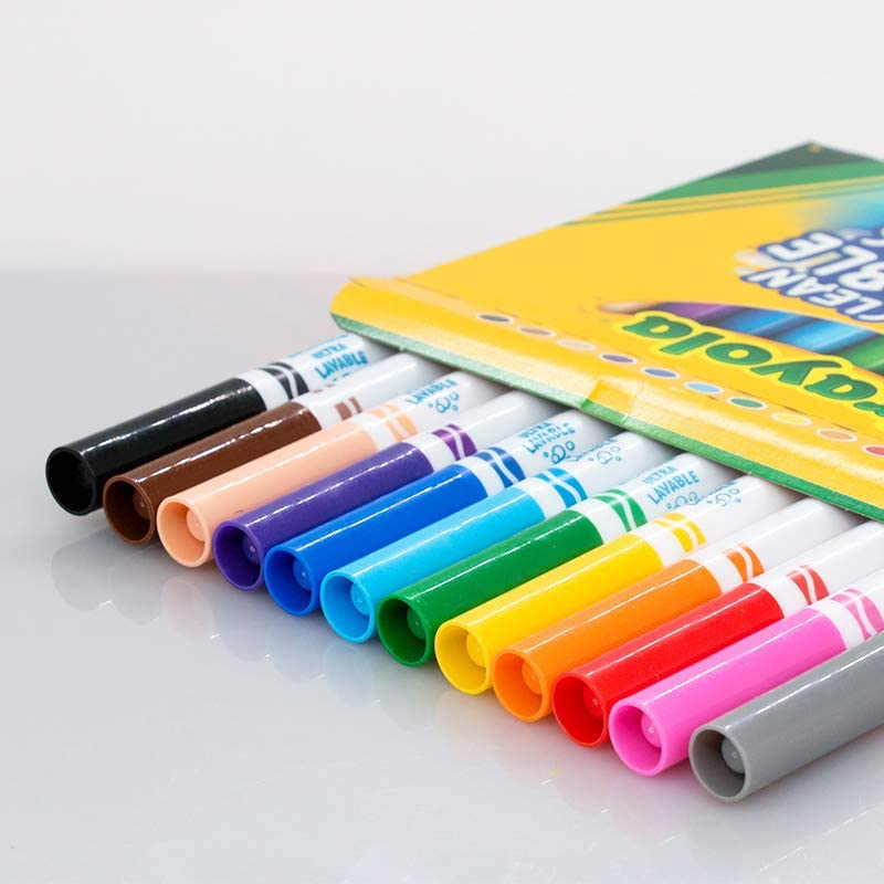 Foto 8 pulgar | Rotuladores Crayola Lavables 12 Unidades - Venta Internacional