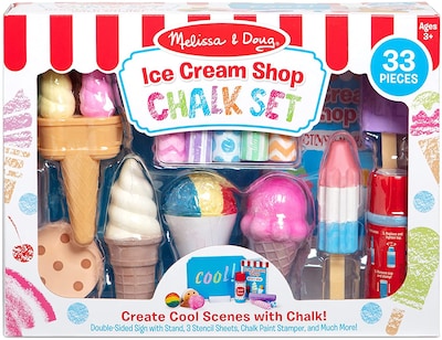 Foto 1 | Set de Juego Melissa & Doug Ice Cream Shop con Tiza 33 Piezas - Venta Internacional