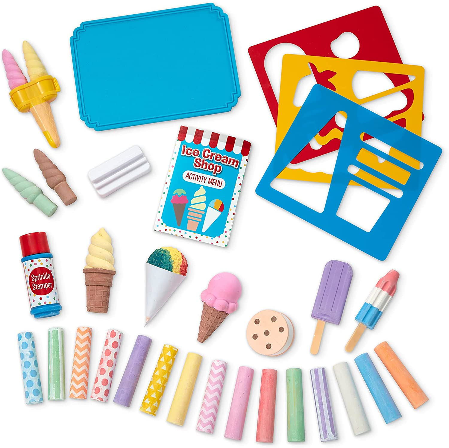 Foto 3 pulgar | Set de Juego Melissa & Doug Ice Cream Shop con Tiza 33 Piezas - Venta Internacional