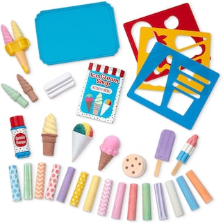 Foto 2 | Set de Juego Melissa & Doug Ice Cream Shop con Tiza 33 Piezas - Venta Internacional