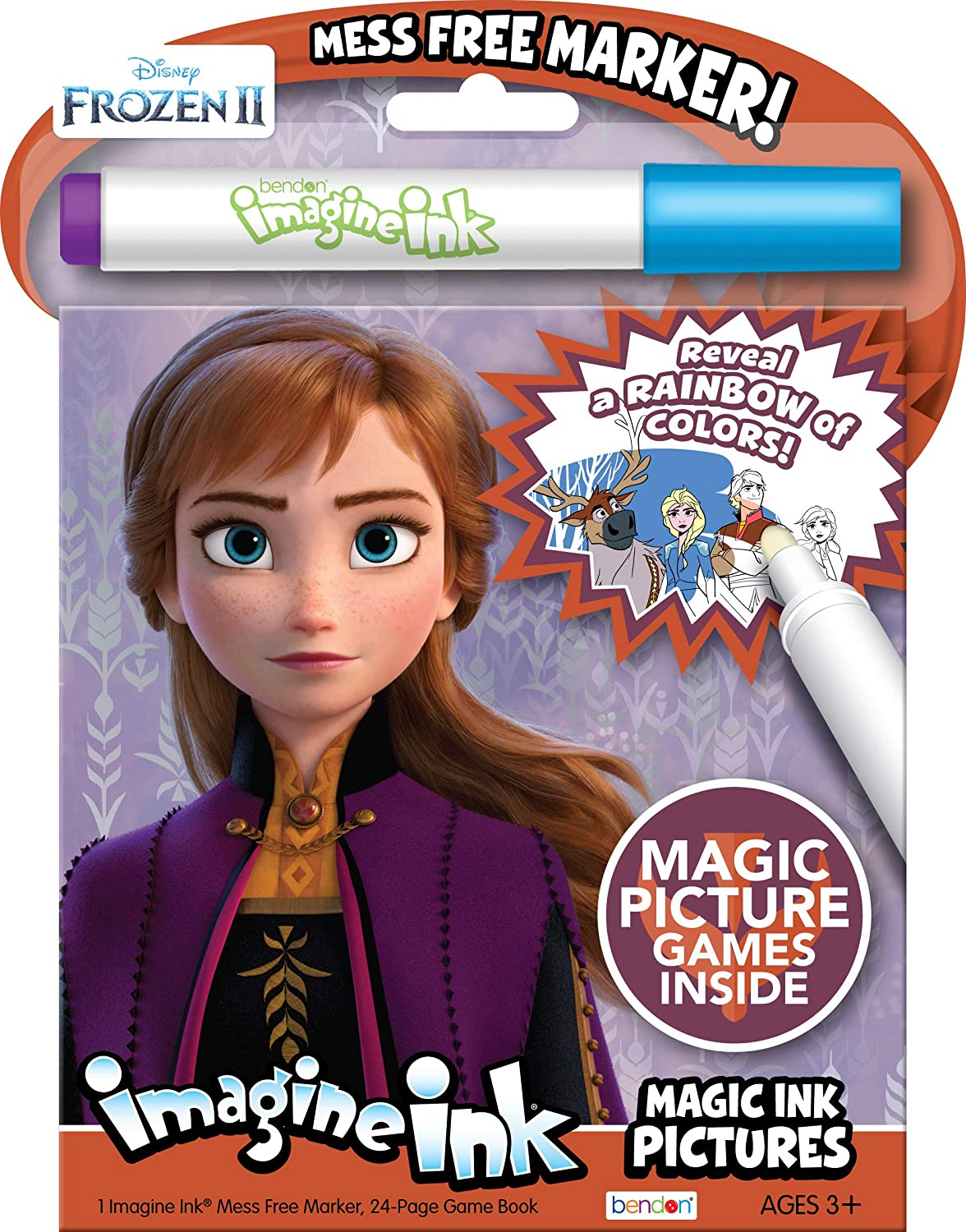Foto 2 pulgar | Libro para Colorear Bendon Disney Frozen 2 con Marcador de Tinta Mágica - Venta Internacional