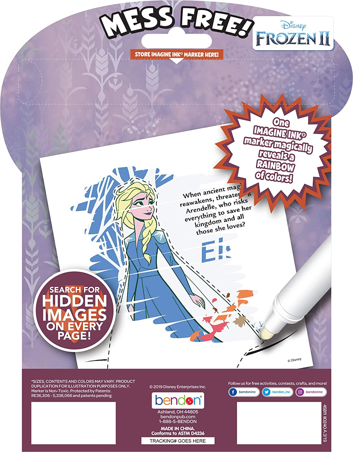 Foto 5 pulgar | Libro para Colorear Bendon Disney Frozen 2 con Marcador de Tinta Mágica - Venta Internacional
