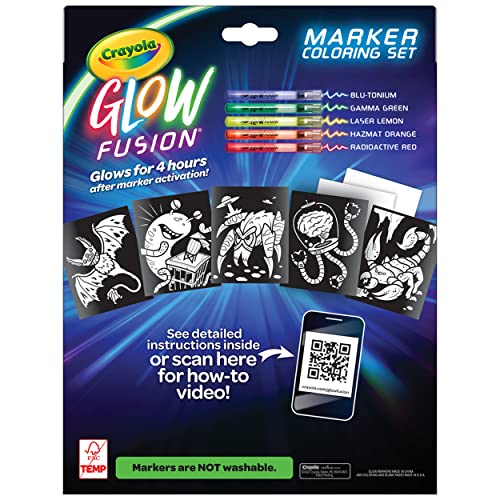 Foto 8 pulgar | Set para Colorear Crayola Glow Fusion - Venta Internacional