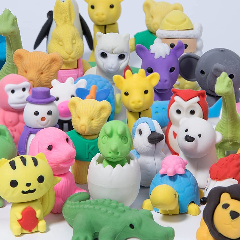 Foto 3 pulgar | Borradores Maxzone Animal Erasers Bulk Para Niños 62 Unidades - Venta Internacional