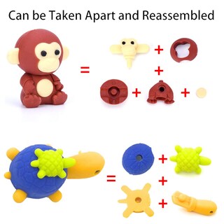 Foto 3 | Borradores Maxzone Animal Erasers Bulk Para Niños 62 Unidades - Venta Internacional