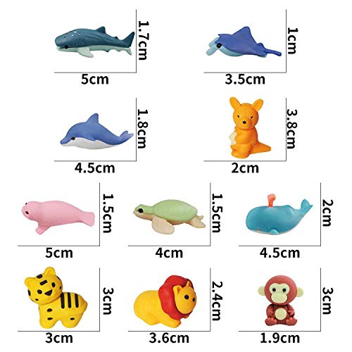 Foto 7 pulgar | Borradores Maxzone Animal Erasers Bulk Para Niños 62 Unidades - Venta Internacional