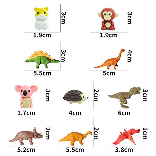 Foto 8 pulgar | Borradores Maxzone Animal Erasers Bulk Para Niños 62 Unidades - Venta Internacional