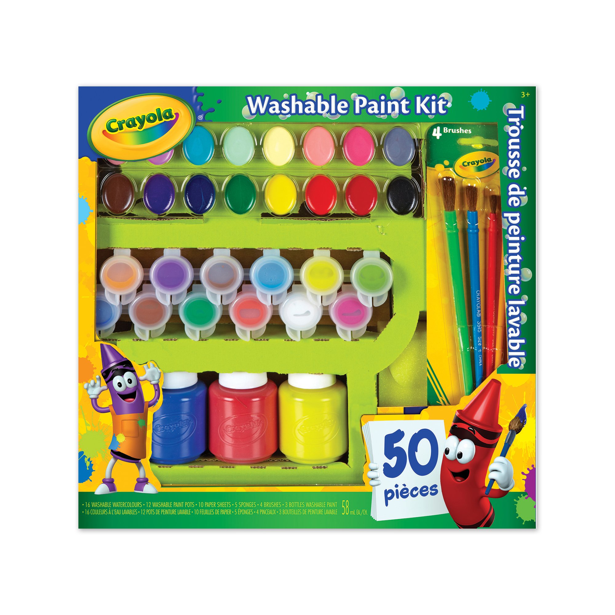 Foto 1 | Kit de Pintura Multicolor Crayola Lavable 50 Piezas - Venta Internacional