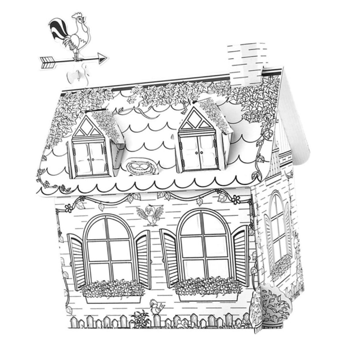 Foto 2 pulgar | Mini Casa Rural Diy  Doodle para Pintar Storyland Z002 Blanco