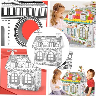 Foto 4 | Mini Casa Rural Diy Doodle para Pintar Storyland Z002 Blanco
