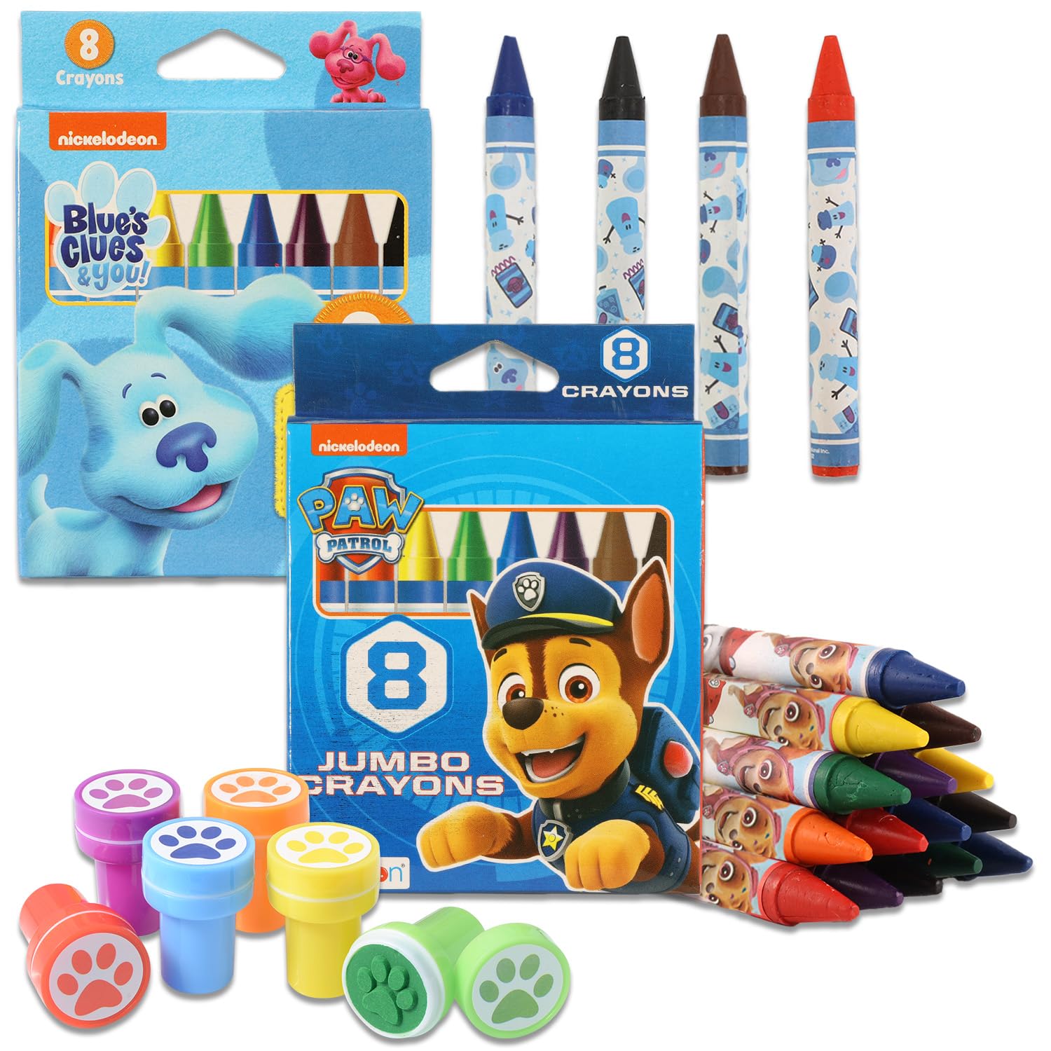 Foto 2 pulgar | Crayons Paw Patrol Tamaño Grande Para Niños de 1 A 3 Años Con Blue's Clues - Venta Internacional