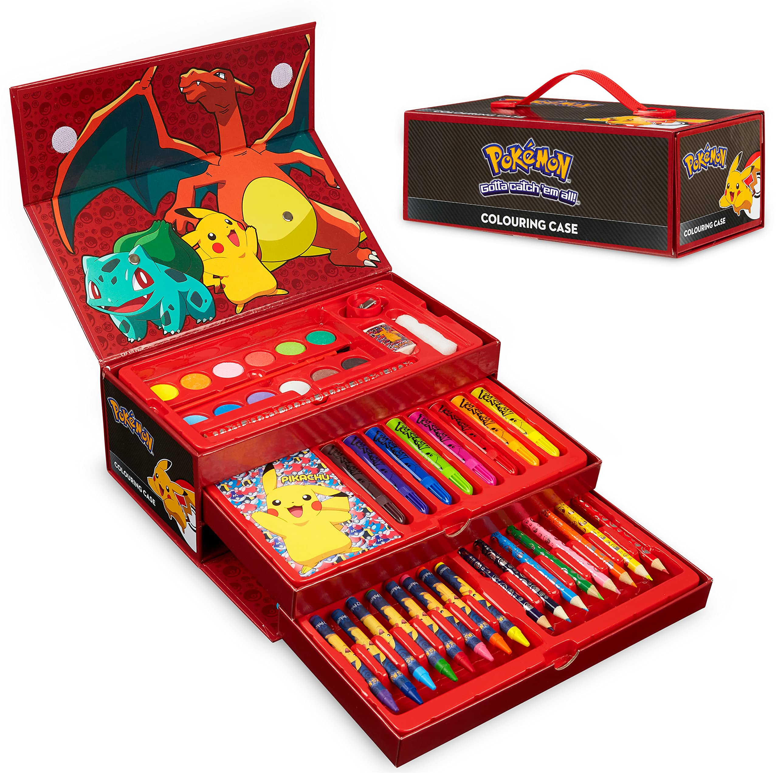 Foto 2 pulgar | Set de Arte para Colorear Pokémon con más de 40 Suministros para Niños - Venta Internacional