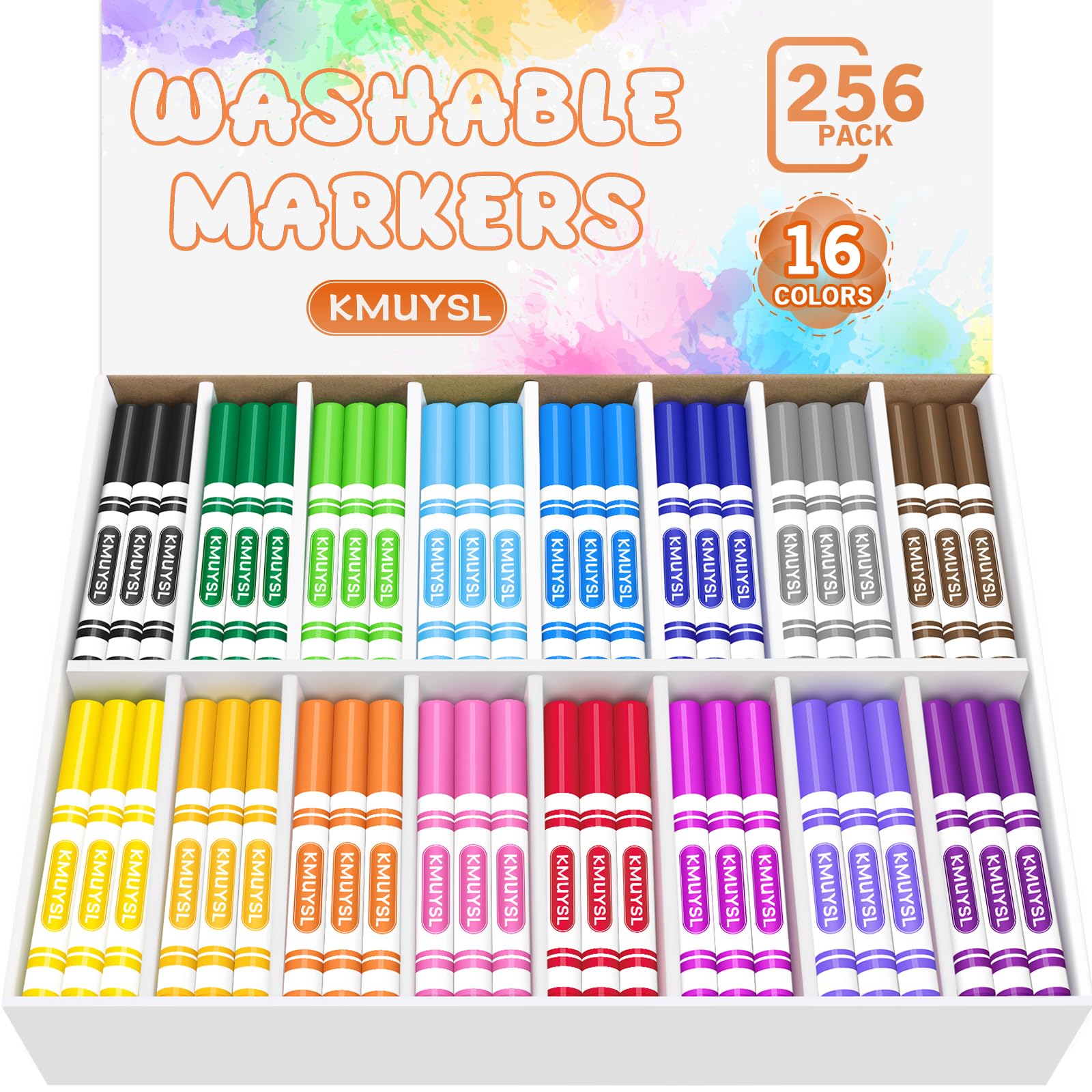 Foto 2 pulgar | Rotuladores Lavables Kmuysl 256 piezas Colores Surtidos - Venta Internacional