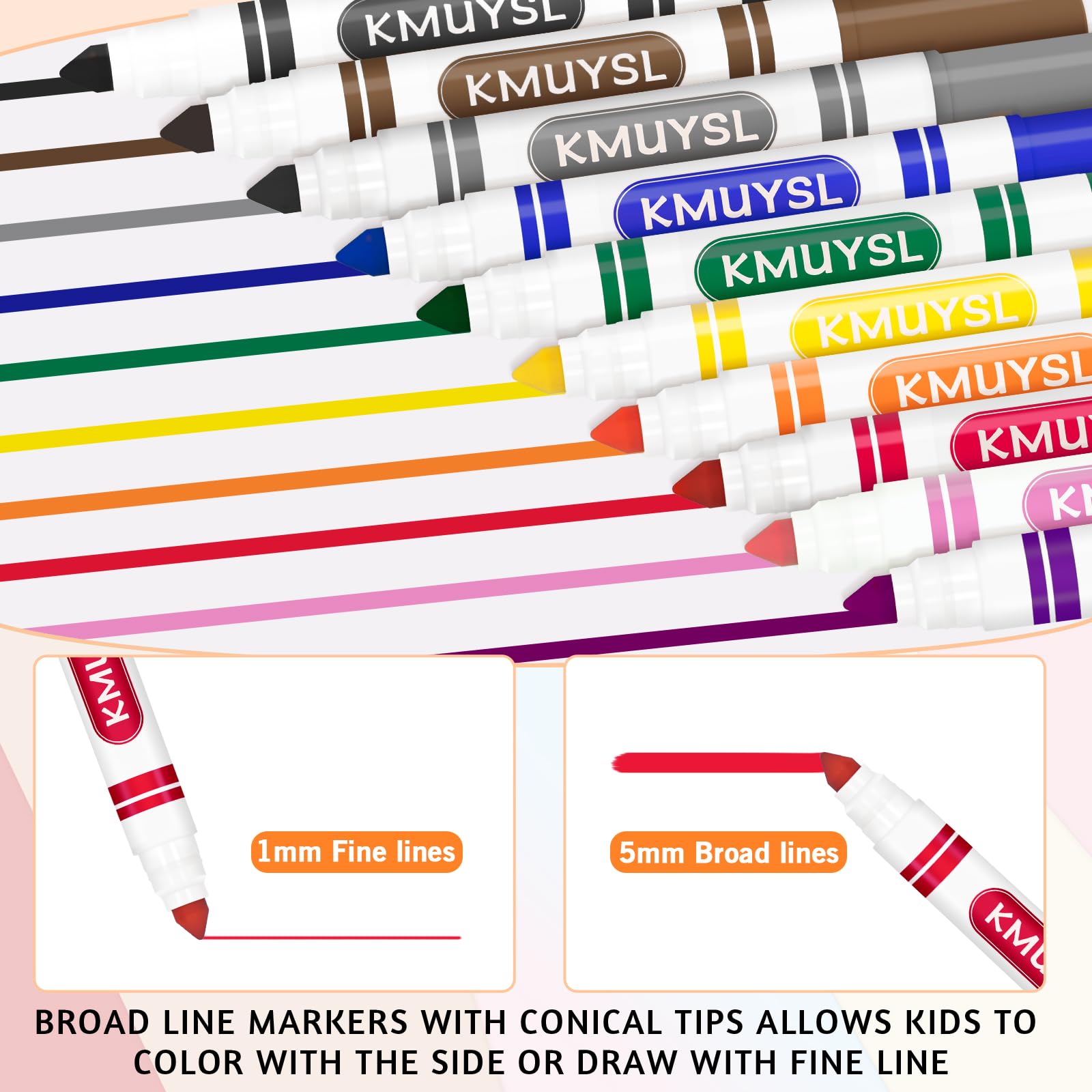 Foto 4 pulgar | Rotuladores Lavables Kmuysl 256 piezas Colores Surtidos - Venta Internacional
