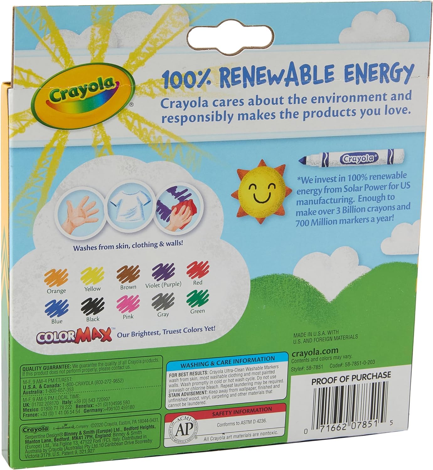 Foto 3 pulgar | Marcadores Lavables Crayola Ultraclean Broadline Classic X10 - Venta Internacional