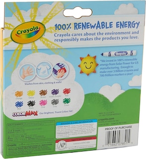 Foto 2 | Marcadores Lavables Crayola Ultraclean Broadline Classic X10 - Venta Internacional
