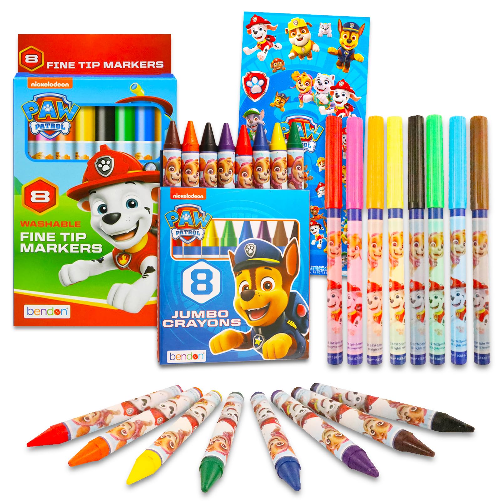 Foto 2 pulgar | Set para Colorear La Patrulla Canina para Niñas con 8 Rotuladores y 8 Crayones - Venta Internacional