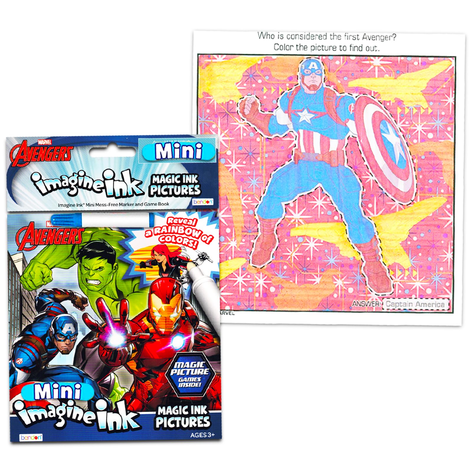 Foto 3 pulgar | Set De Libros Para Colorear Marvel Avengers Imagine Ink, 12 Libros Para Niños - Venta Internacional.