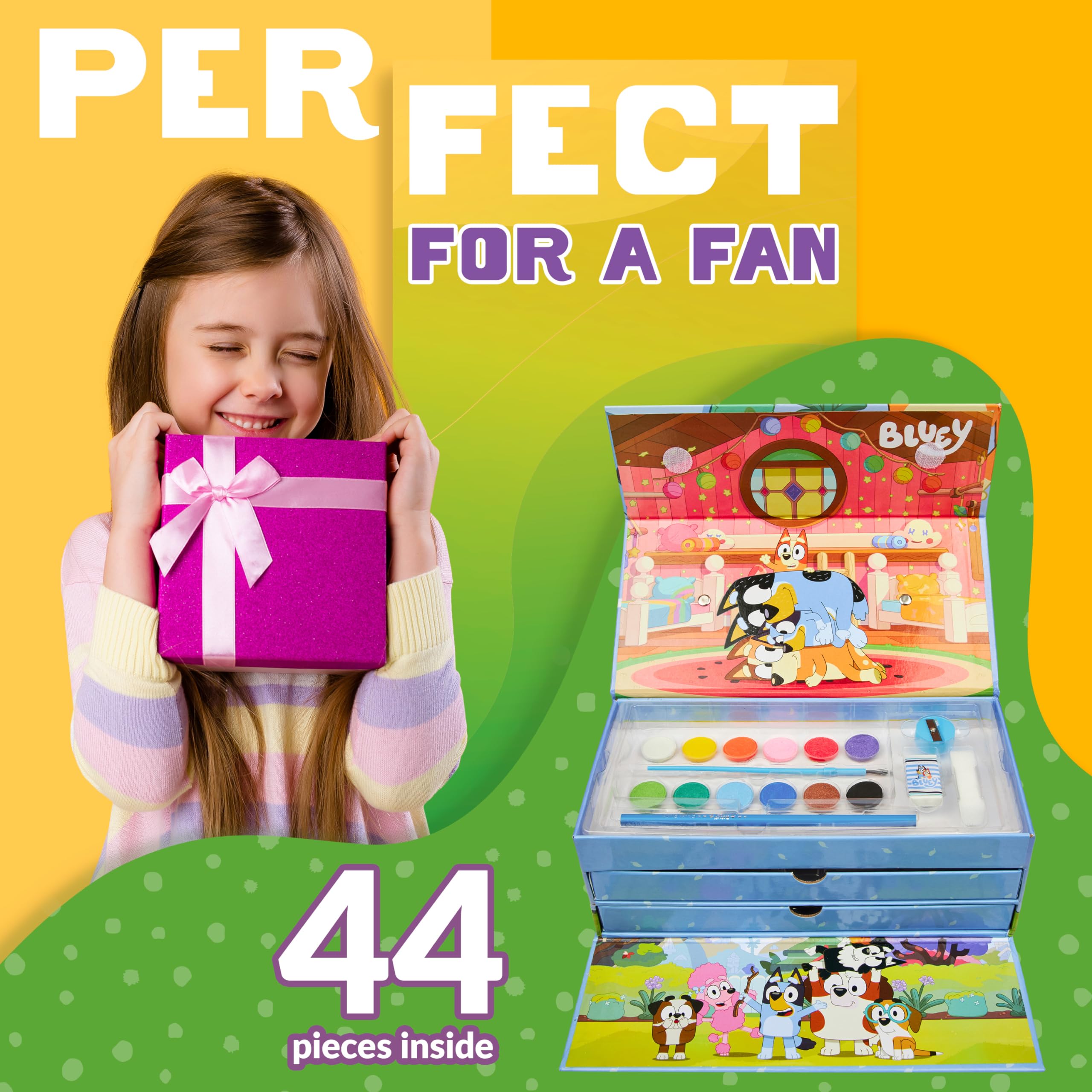 Foto 4 pulgar | Set De Arte Bluey Kids De Más De 40 Piezas Con Pinturas, Lápices, Crayones Y Más - Venta Internacional.
