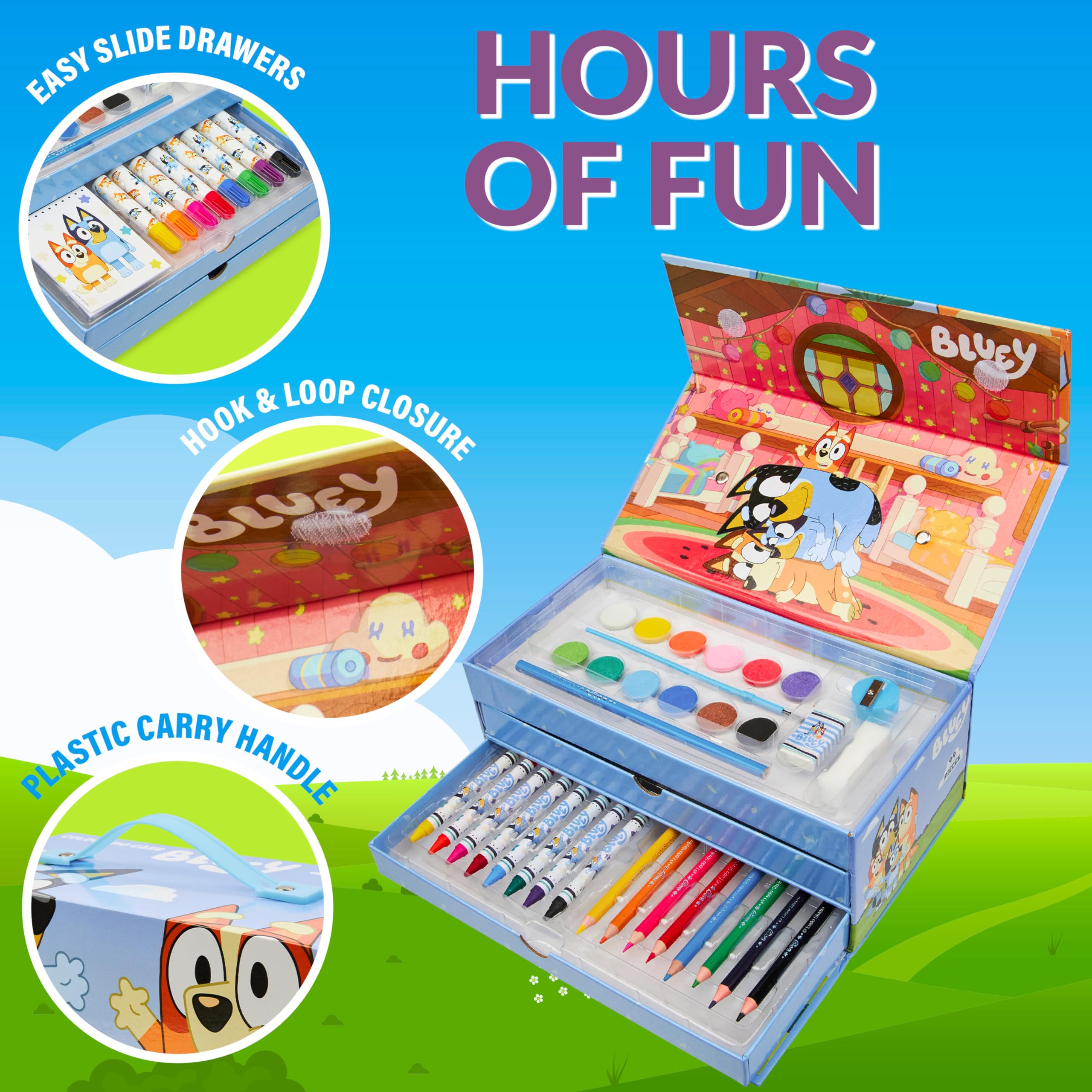 Foto 5 pulgar | Set De Arte Bluey Kids De Más De 40 Piezas Con Pinturas, Lápices, Crayones Y Más - Venta Internacional.