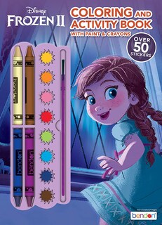 Foto 1 | Libro Para Colorear Y Actividades Disney Frozen 2 Con Pinturas Y Crayones - Venta Internacional.