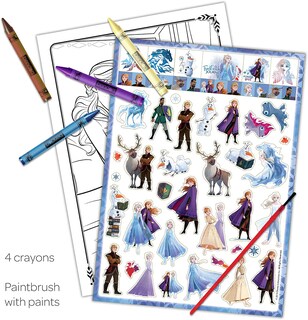 Foto 2 | Libro Para Colorear Y Actividades Disney Frozen 2 Con Pinturas Y Crayones - Venta Internacional.