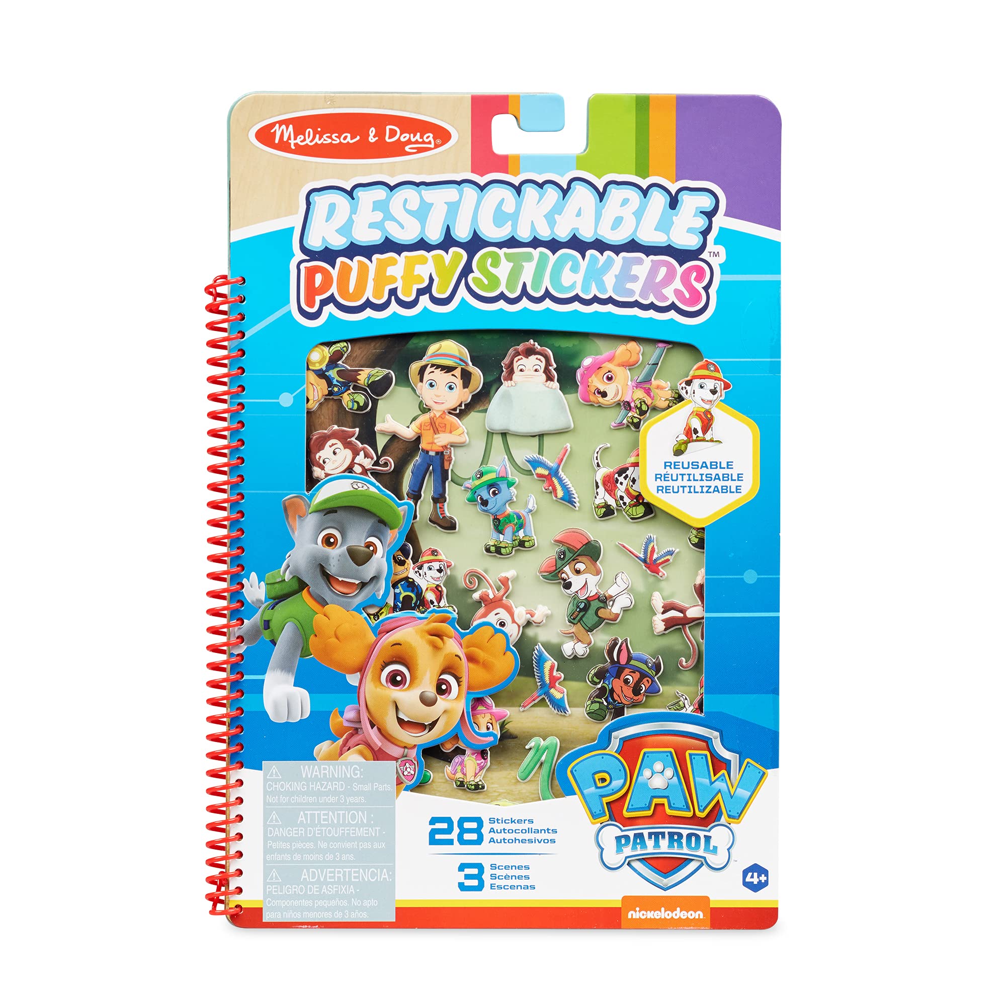 Foto 2 pulgar | Libro De Pegatinas Melissa & Doug Paw Patrol Reusable Puffy 3+ - Venta Internacional.
