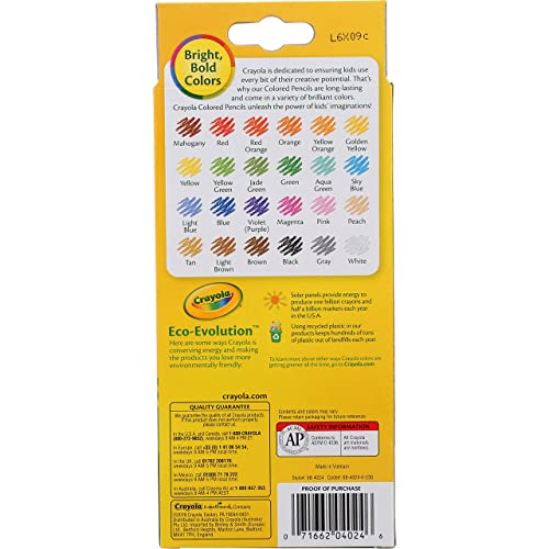 Foto 4 pulgar | Lápices De Colores Crayola Long 24 En Un Paquete X4 - 96 P - Venta Internacional.