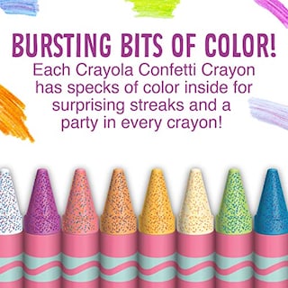 Foto 3 | Creyones De Confeti Crayola, 24 Unidades, Para Artes Y Manualidades - Venta Internacional.