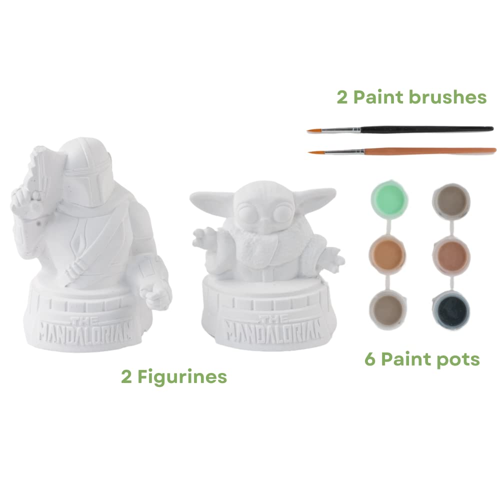 Foto 2 | Set De Figuras Para Pintar Tus Propias Figuras Star Wars Mandalorian Baby Yoda - Venta Internacional.