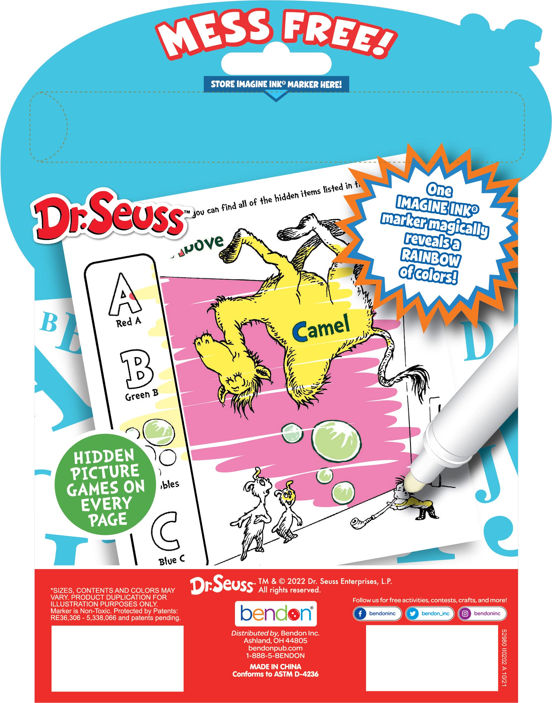 Foto 3 pulgar | Imagine Ink Magic Ink Pictures Y Libro De Juegos Bendon Dr. Seuss - Venta Internacional.