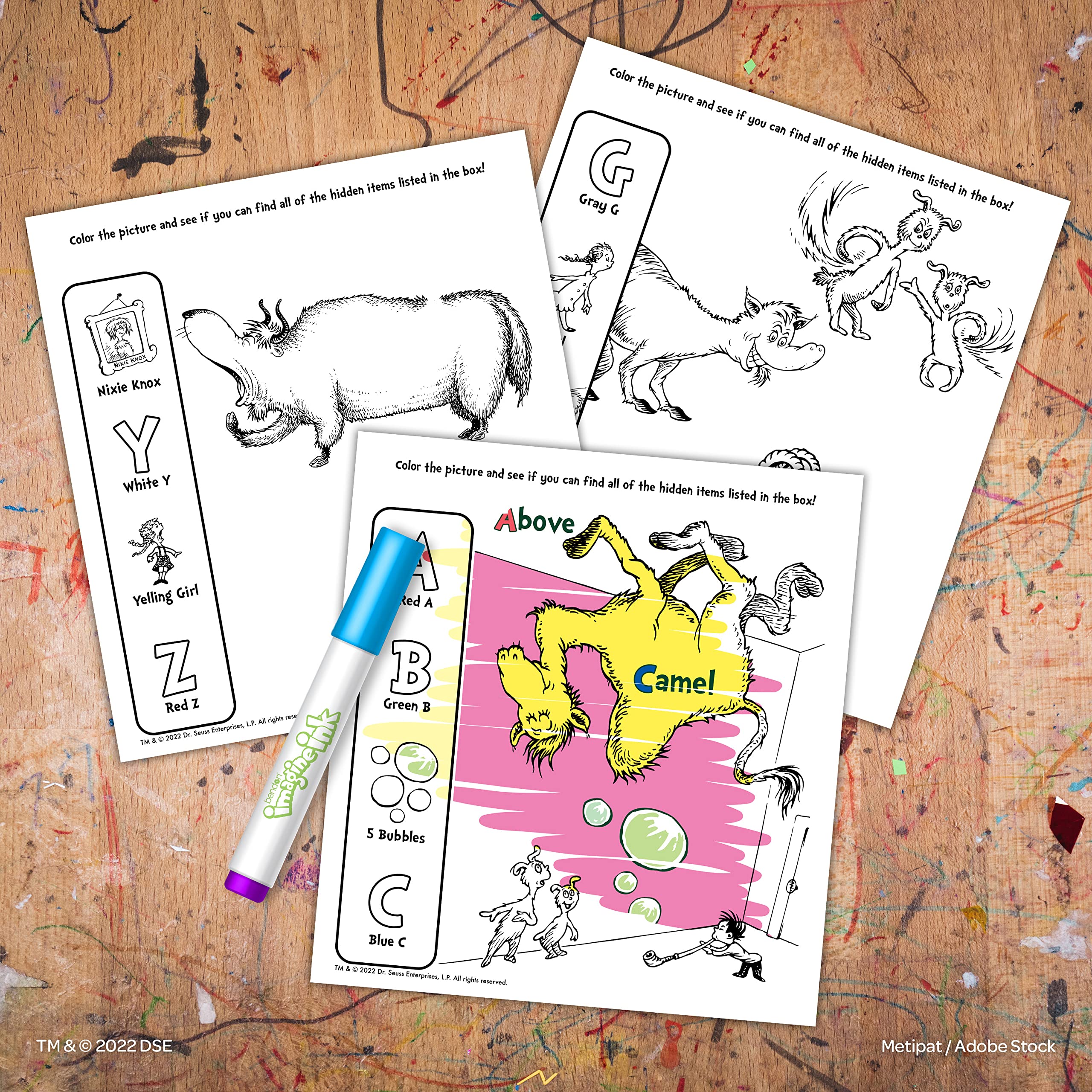 Foto 5 pulgar | Imagine Ink Magic Ink Pictures Y Libro De Juegos Bendon Dr. Seuss - Venta Internacional.