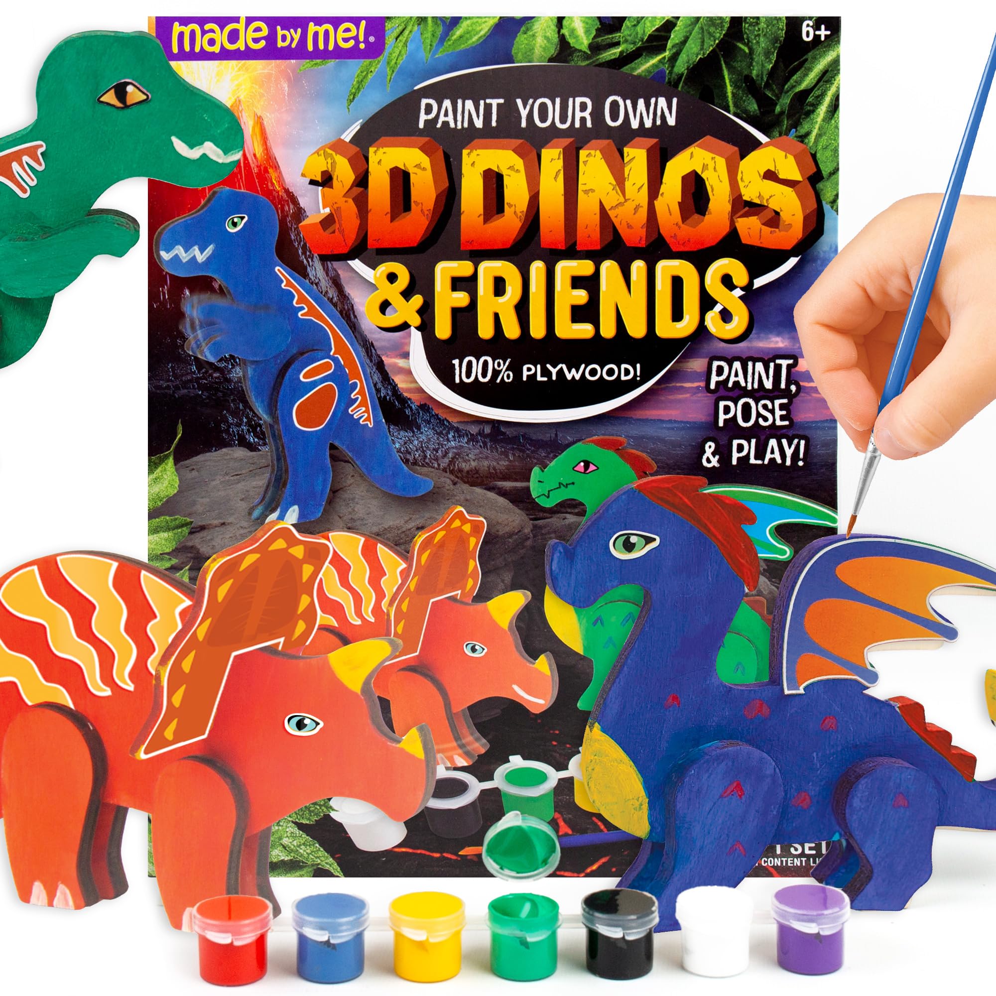 Foto 2 pulgar | Artes Y Manualidades Hechas Por Mí Pinta Tus Propios Dinosaurios Y Amigos En 3d - Venta Internacional.