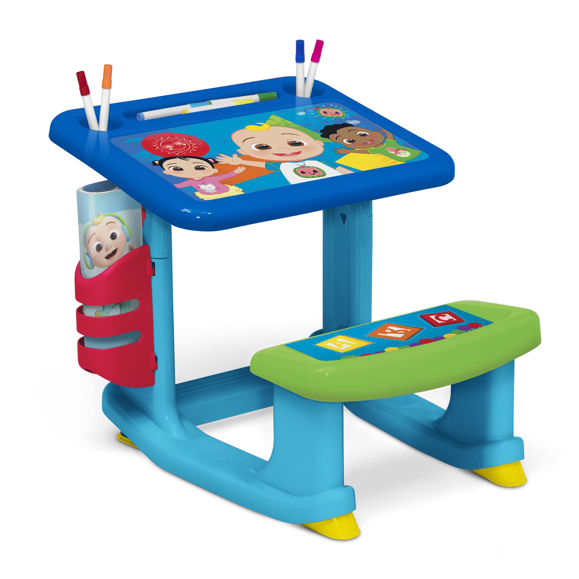 Foto 2 pulgar | Escritorio Delta Children Para Dibujar Y Jugar Cocomelon Con 10 Rotuladores - Venta Internacional.