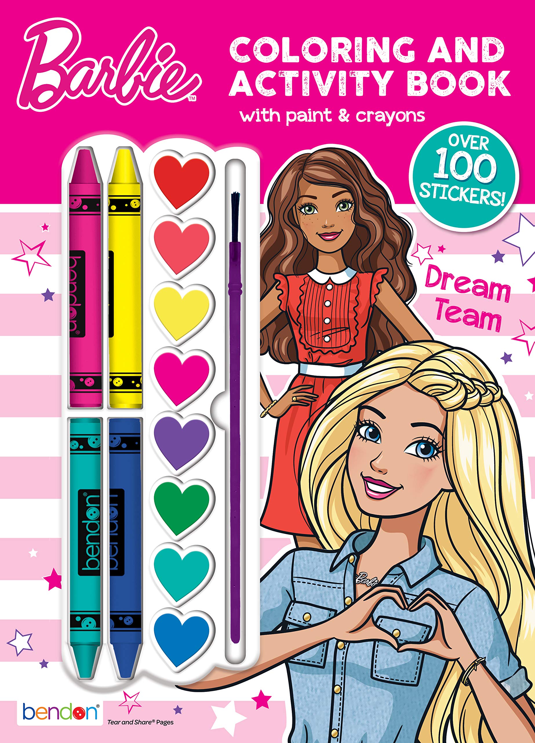Foto 2 pulgar | Libro Para Colorear Y Actividades Bendon Barbie Con Cápsulas De Pintura Y Crayones - Venta Internacional.