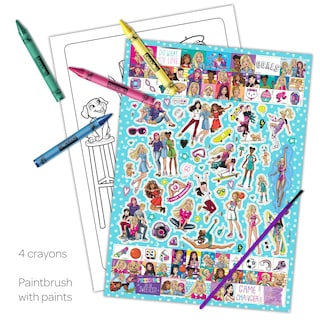 Foto 2 | Libro Para Colorear Y Actividades Bendon Barbie Con Cápsulas De Pintura Y Crayones - Venta Internacional.