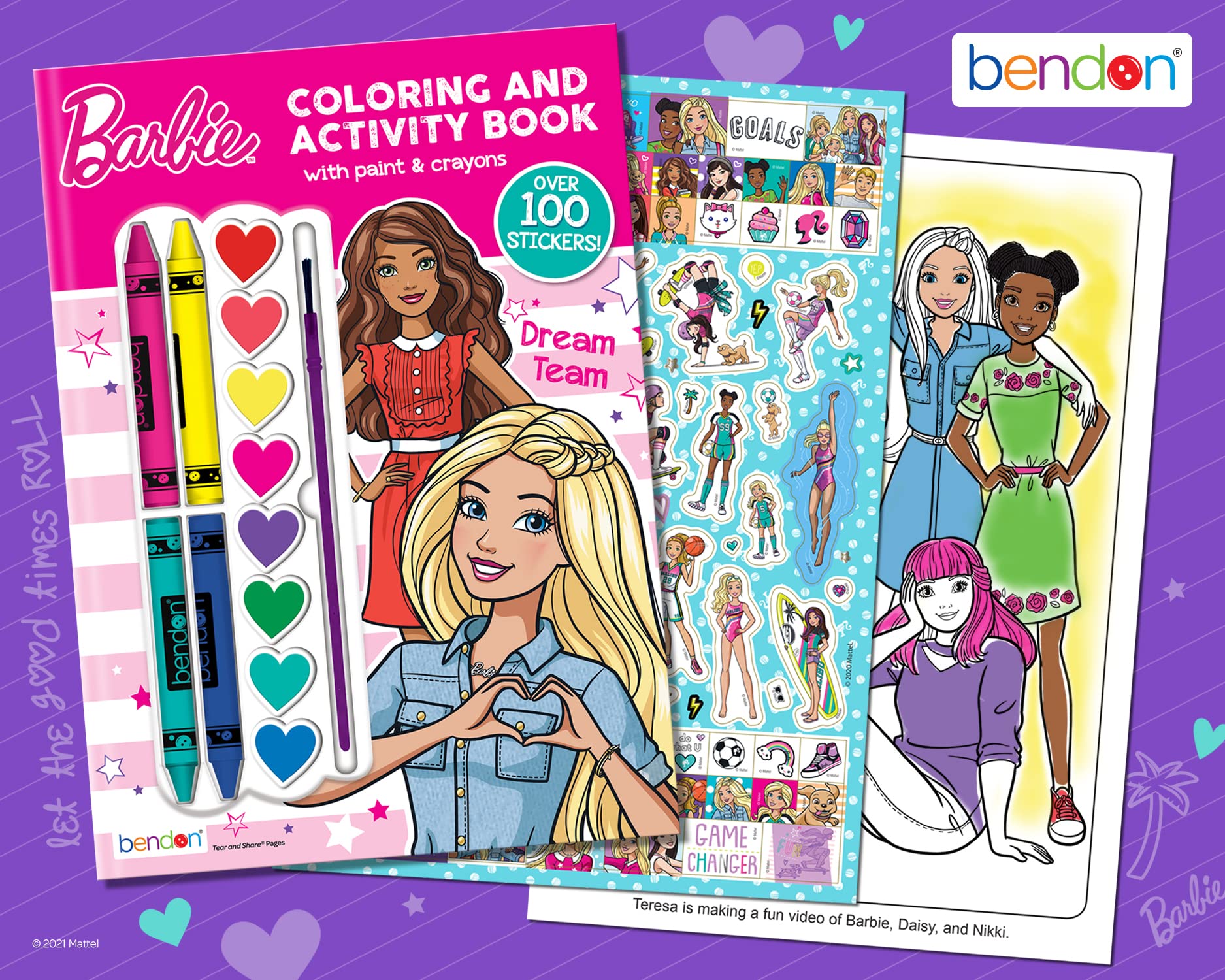 Foto 4 pulgar | Libro Para Colorear Y Actividades Bendon Barbie Con Cápsulas De Pintura Y Crayones - Venta Internacional.