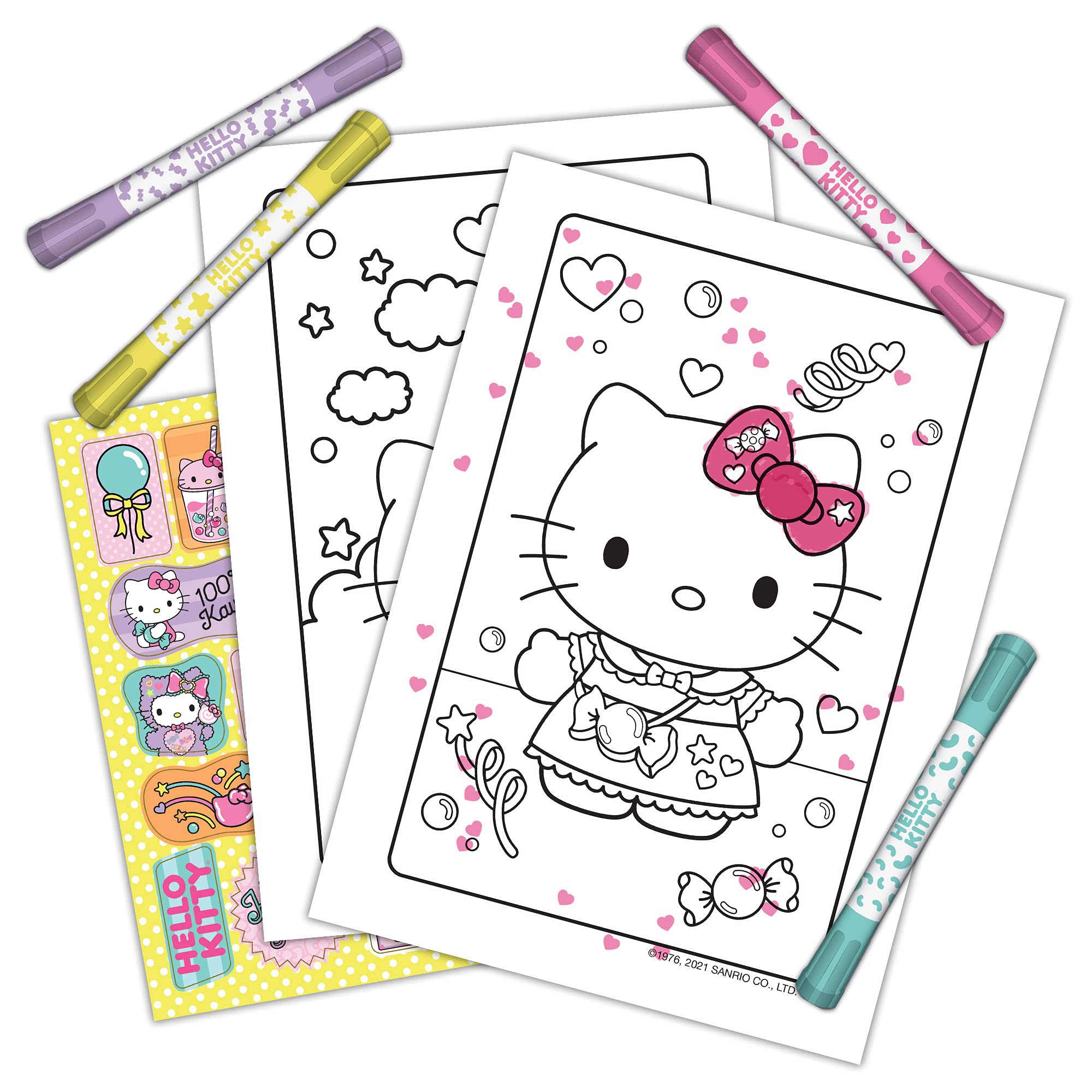Foto 3 pulgar | Libro Para Colorear Bendon Hello Kitty Con 4 Marcadores De Sellos 51262 - Venta Internacional.