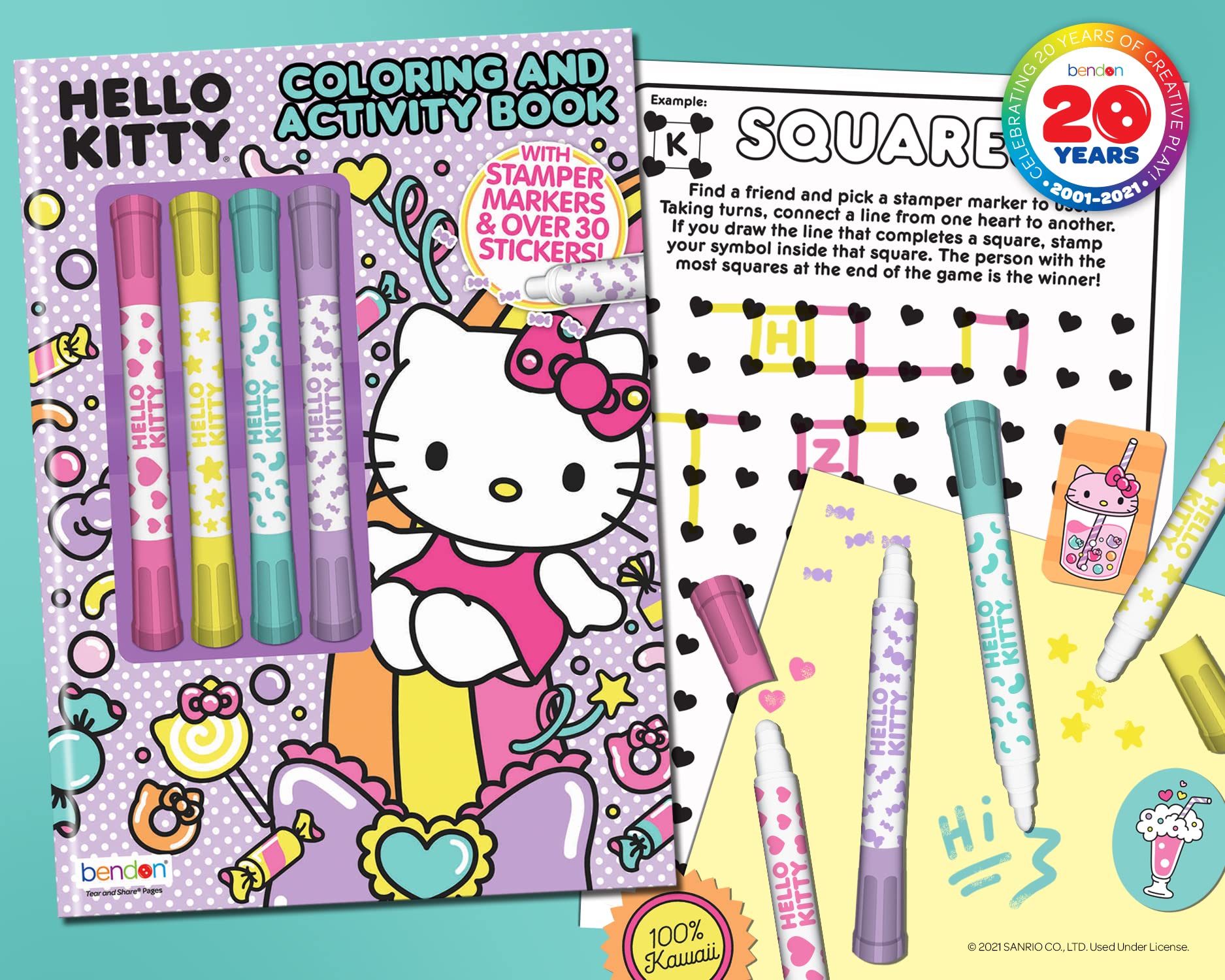 Foto 4 pulgar | Libro Para Colorear Bendon Hello Kitty Con 4 Marcadores De Sellos 51262 - Venta Internacional.
