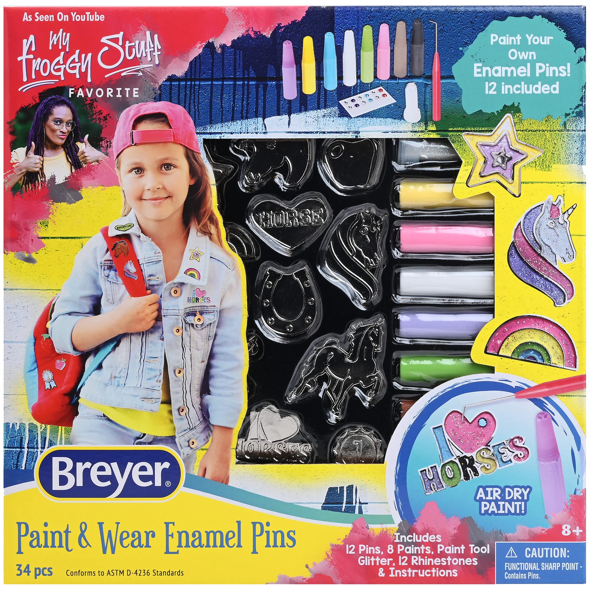 Foto 2 pulgar | Set De Alfileres Esmaltados Para Pintar Y Usar Caballos Breyer, Con 12 Alfileres - Venta Internacional.