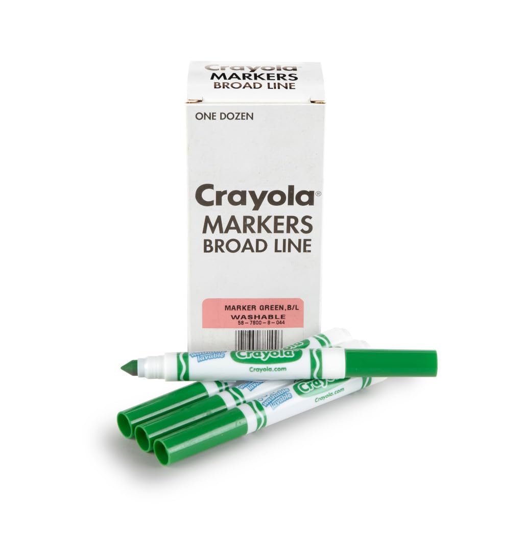 Foto 2 pulgar | Rotulador Crayola, Lavable, Verde, 12 Ml (12 Unidades), Broad Line Kids - Venta Internacional.