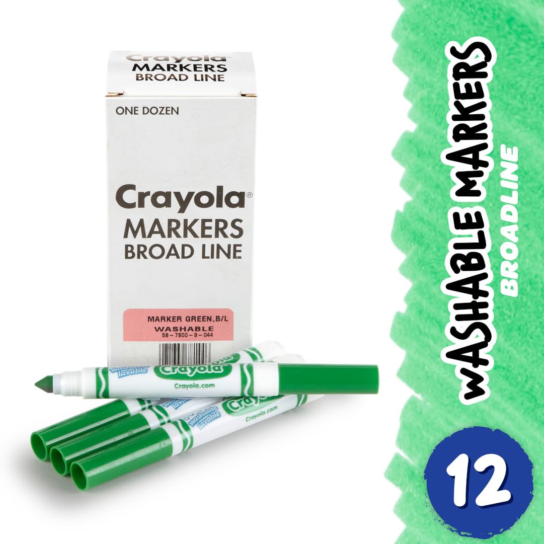 Foto 3 pulgar | Rotulador Crayola, Lavable, Verde, 12 Ml (12 Unidades), Broad Line Kids - Venta Internacional.
