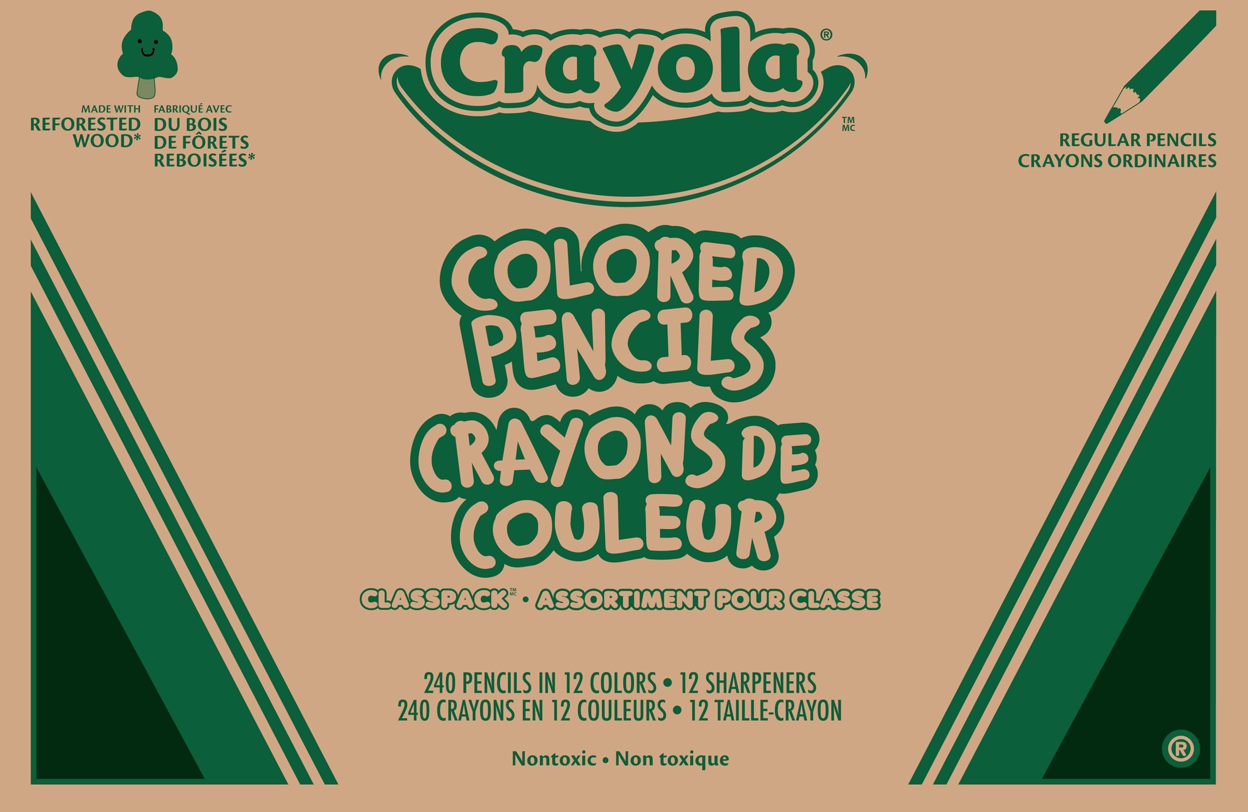 Foto 1 | Lápices De Colores Crayola Classpack De 240 Unidades Con 12 Sacapuntas - Venta Internacional.