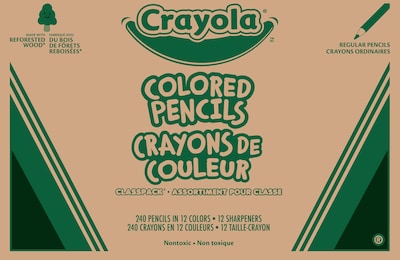 Foto 1 | Lápices De Colores Crayola Classpack De 240 Unidades Con 12 Sacapuntas - Venta Internacional.