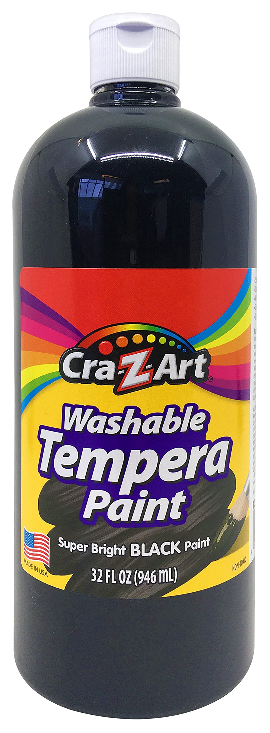 Paint Cra-z-art, Témpera Lavable, Color Negro, 946 Ml, Para Niños Mayores De 3 Años - Venta Internacional.