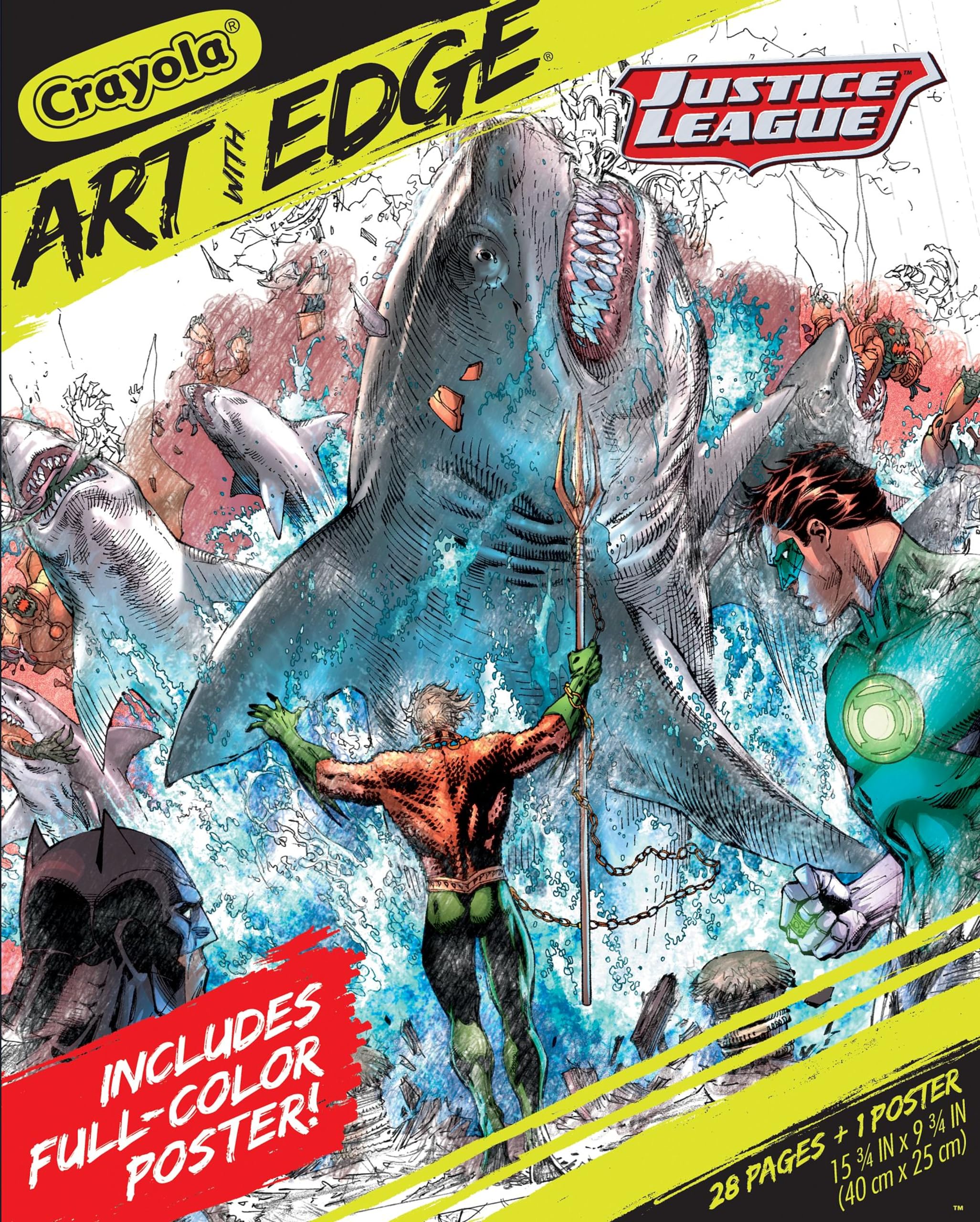 Foto 2 pulgar | Libro Para Colorear Crayola Art With Edge Justice League 28 Páginas - Venta Internacional.