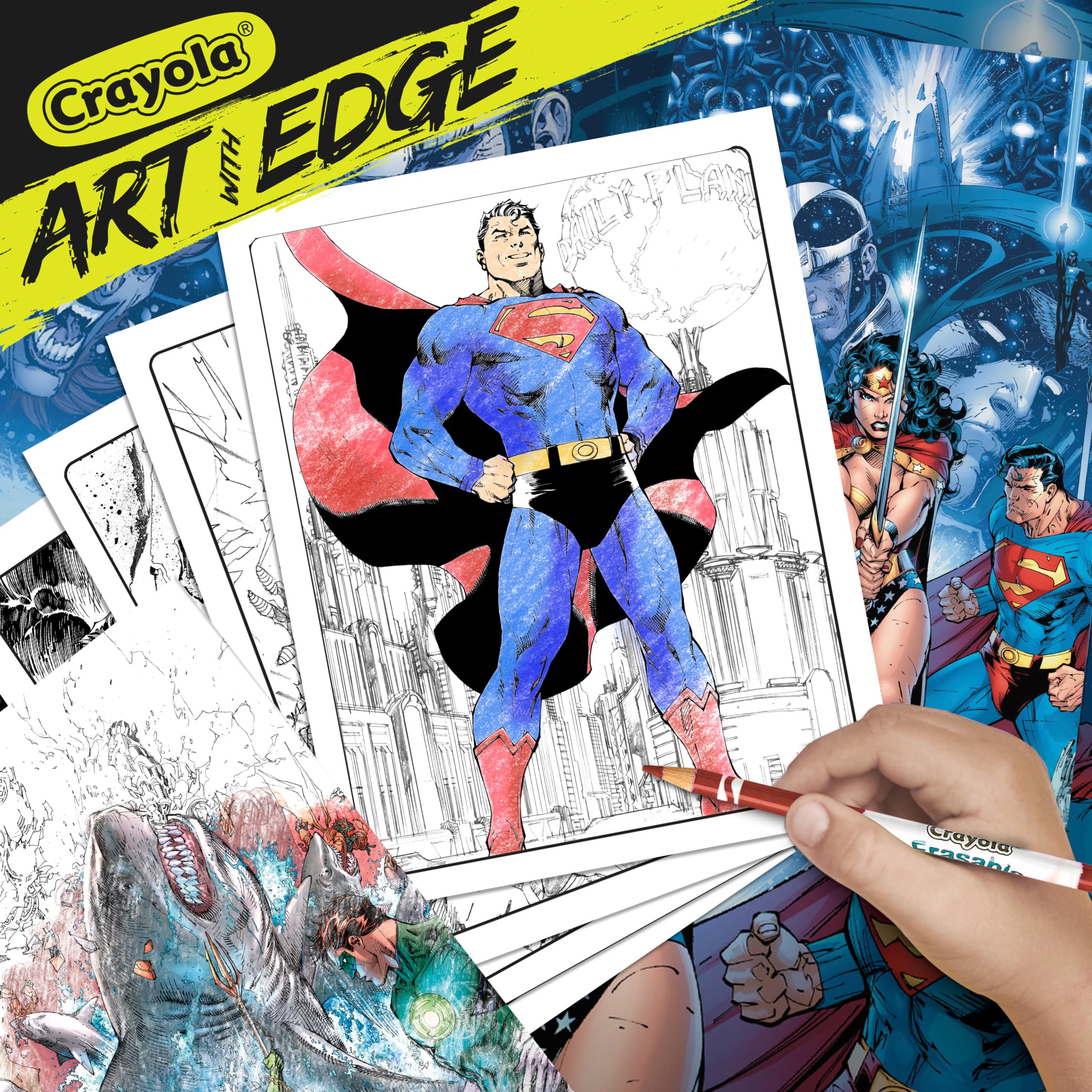 Foto 5 pulgar | Libro Para Colorear Crayola Art With Edge Justice League 28 Páginas - Venta Internacional.